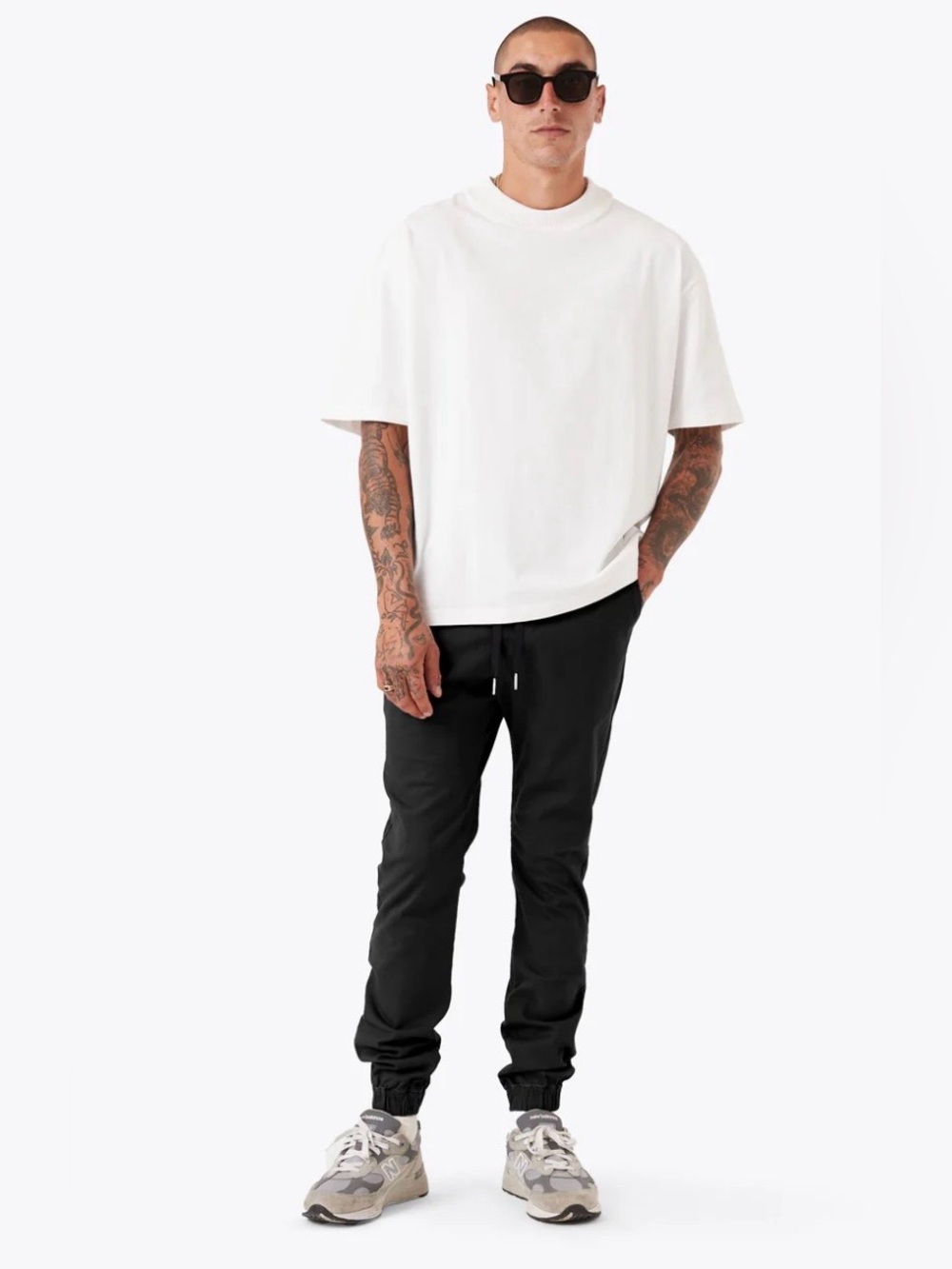 Zanerobe Mens Sureshot Jogger Sz 36 Black Drawstring Waist Elastic Cuff